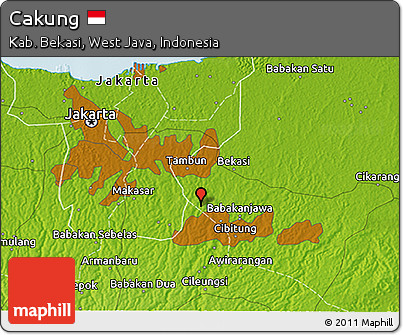 Physical 3D Map of Cakung