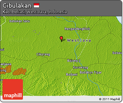 Physical 3D Map of Cibulakan