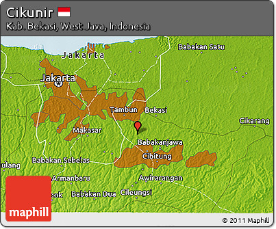 Physical 3D Map of Cikunir
