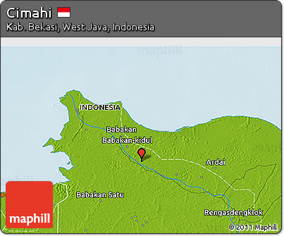 Physical 3D Map of Cimahi