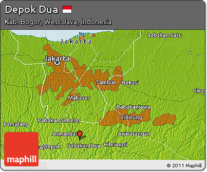Physical 3D Map of Depok Dua