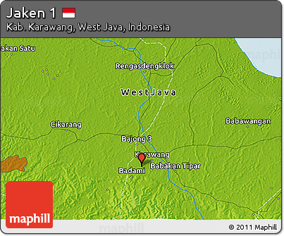 Physical 3D Map of Jaken 1