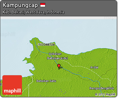 Physical 3D Map of Kampungcap