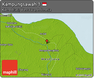 Physical 3D Map of Kampungsawah 1