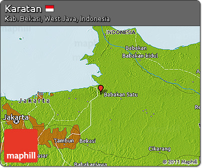 Physical 3D Map of Karatan