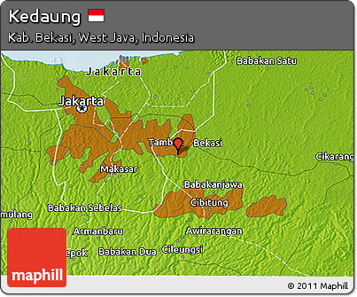 Physical 3D Map of Kedaung