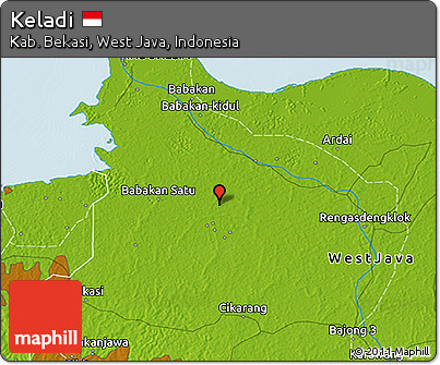 Physical 3D Map of Keladi