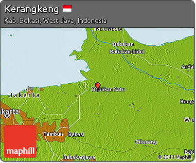 Physical 3D Map of Kerangkeng
