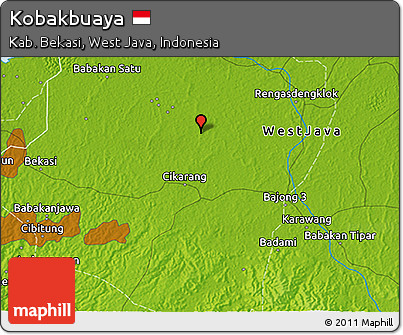 Physical 3D Map of Kobakbuaya