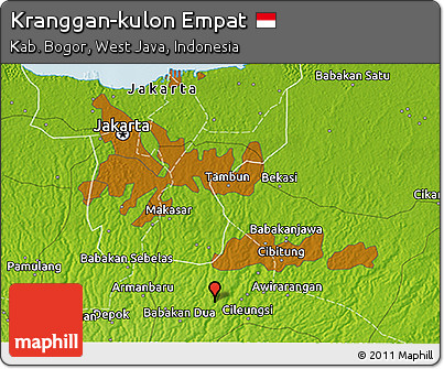 Physical 3D Map of Kranggan-kulon Empat