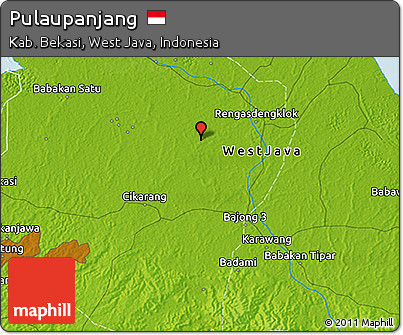 Physical 3D Map of Pulaupanjang
