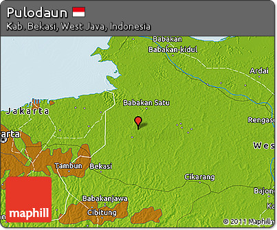 Physical 3D Map of Pulodaun