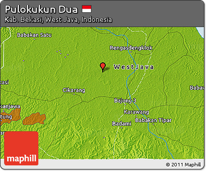 Physical 3D Map of Pulokukun Dua