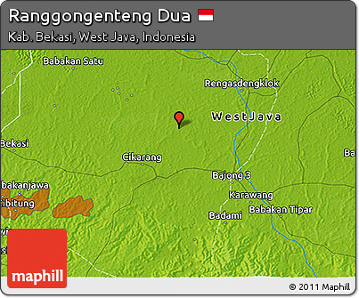 Physical 3D Map of Ranggongenteng Dua