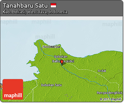 Physical 3D Map of Tanahbaru Satu