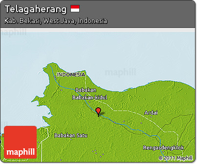 Physical 3D Map of Telagaherang
