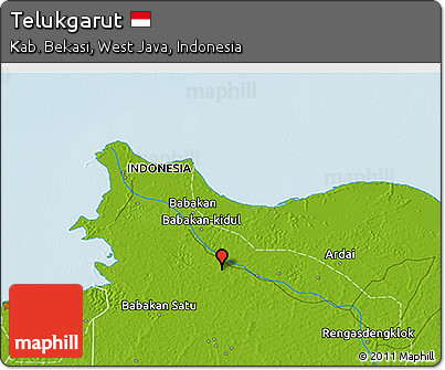 Physical 3D Map of Telukgarut