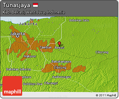 Physical 3D Map of Tunasjaya