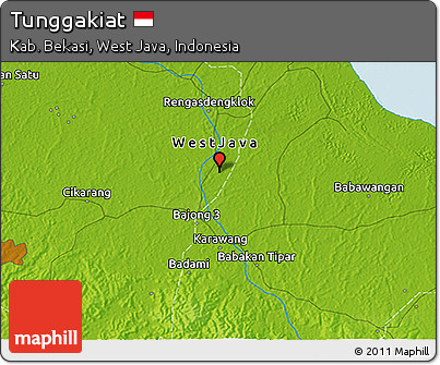 Physical 3D Map of Tunggakiat