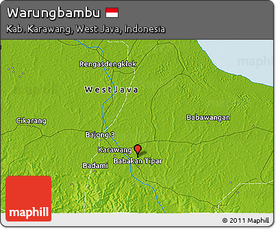 Physical 3D Map of Warungbambu