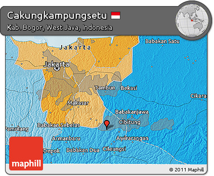 Political 3D Map of Cakungkampungsetu
