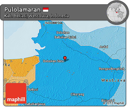 Political 3D Map of Pulolamaran