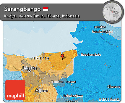 Political 3D Map of Sarangbango
