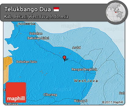 Political 3D Map of Telukbango Dua