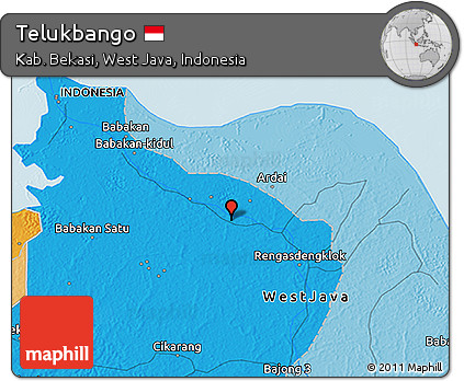 Political 3D Map of Telukbango