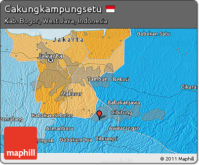 Political 3D Map of Cakungkampungsetu