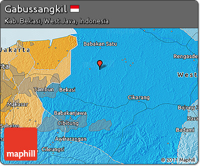 Political 3D Map of Gabussangkil