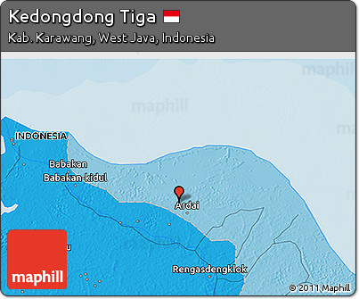 Political 3D Map of Kedongdong Tiga