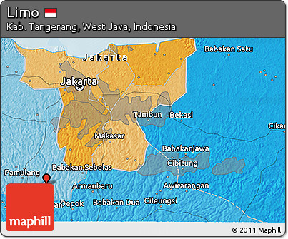 Political 3D Map of Limo