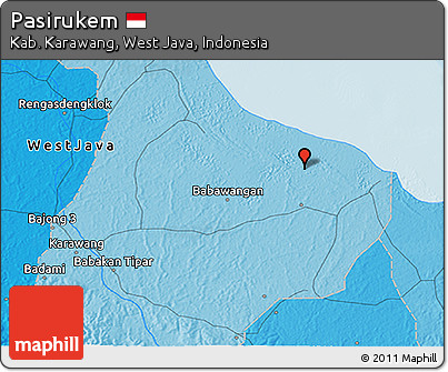 Political 3D Map of Pasirukem
