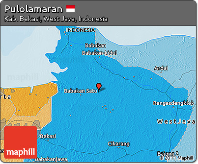 Political 3D Map of Pulolamaran