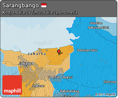 Political 3D Map of Sarangbango