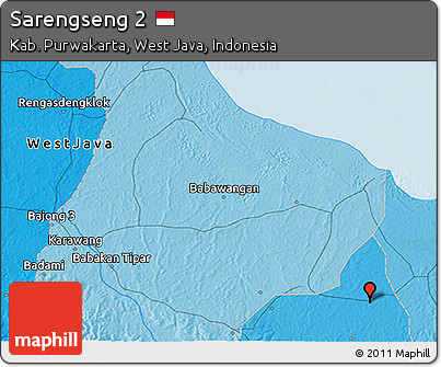 Political 3D Map of Sarengseng 2