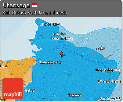 Political 3D Map of Utansaga