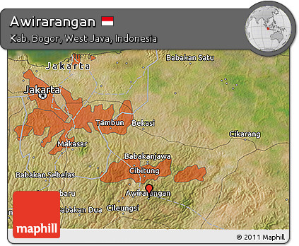 Satellite 3D Map of Awirarangan