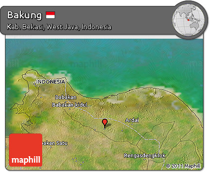 Satellite 3D Map of Bakung