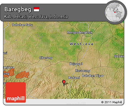 Satellite 3D Map of Baregbeg