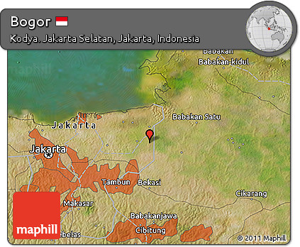Satellite 3D Map of Bogor