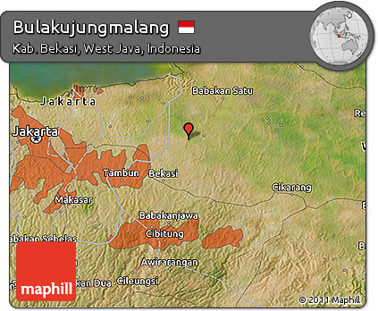 Satellite 3D Map of Bulakujungmalang
