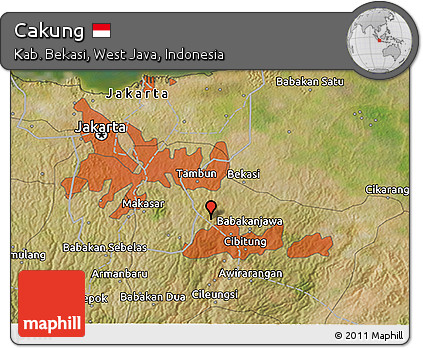 Satellite 3D Map of Cakung