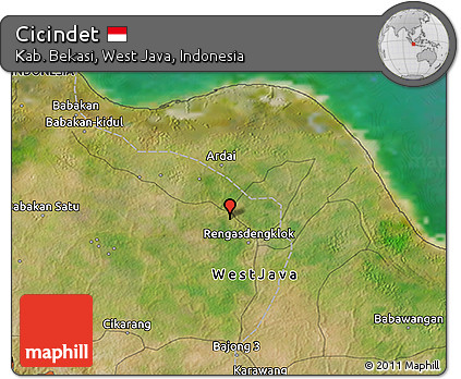 Satellite 3D Map of Cicindet