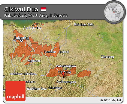 Satellite 3D Map of Cikiwul Dua