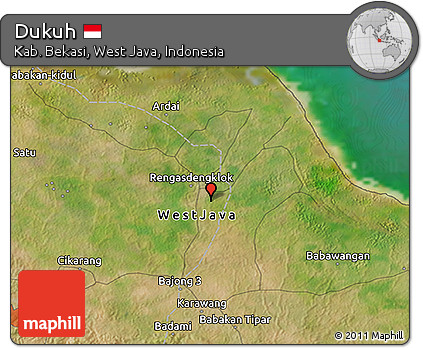Satellite 3D Map of Dukuh
