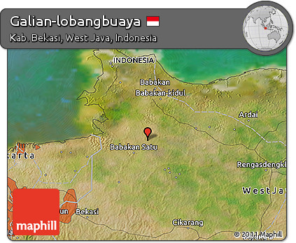 Satellite 3D Map of Galian-lobangbuaya