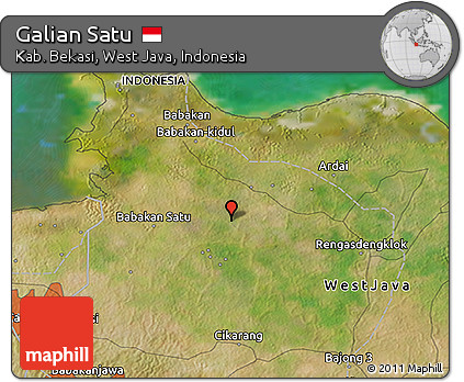 Satellite 3D Map of Galian Satu