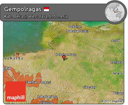 Satellite 3D Map of Gempolragas